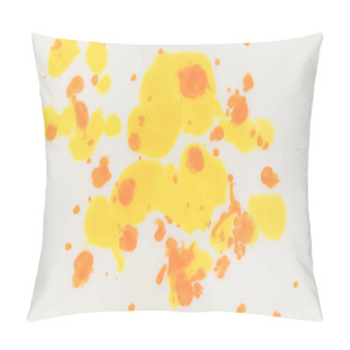 Personality  Abstract Background With Yellow And Orange Stains Pillow Covers
