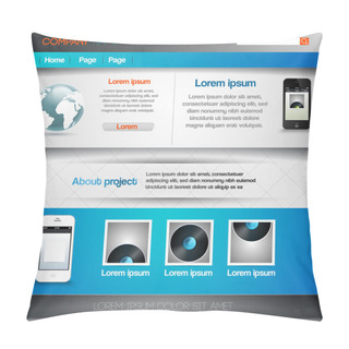 Personality  Website Template, Vector Design Pillow Covers