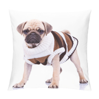 Personality  Standing Mops Dog Wearing Clothes Pillow Covers