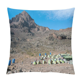 Personality  Mawenzi Tarn Campsite, Kilimanjaro Pillow Covers