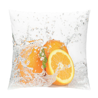 Personality  Orange Fruits And Splashing Water Pillow Covers
