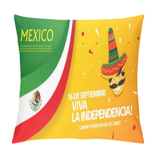 Personality  Mexico Independence Day Banner Pillow Covers