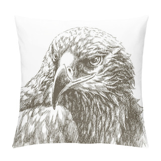 Personality  Eagle Head Isolated Line Art Pillow Covers