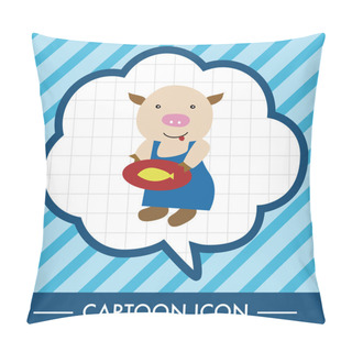 Personality  Three Little Pigs Theme Elements Icon Element Pillow Covers