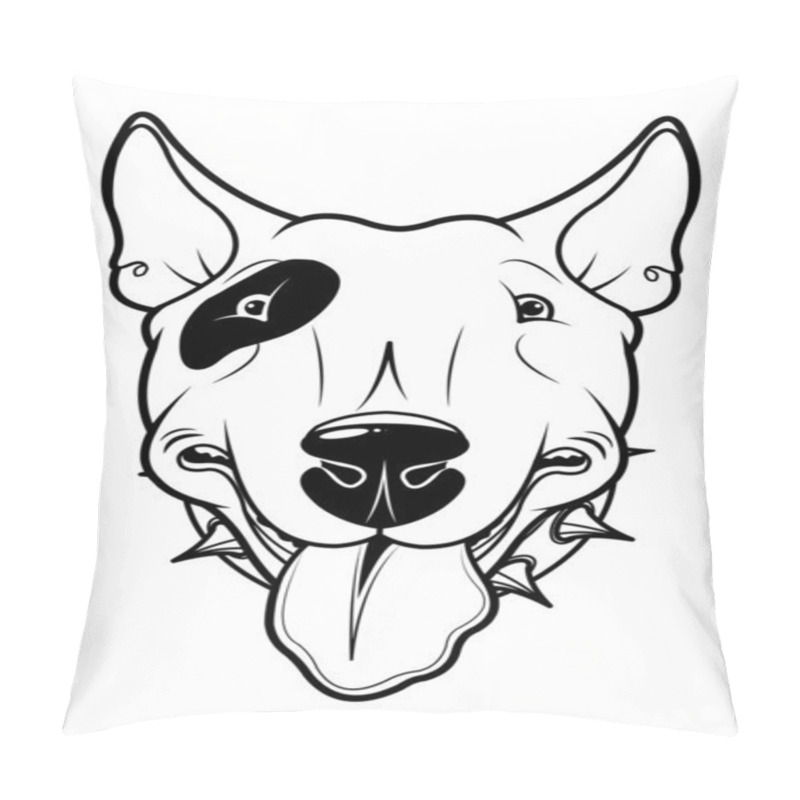 Personality  Illustration of cartoon Bull Terrier pillow covers