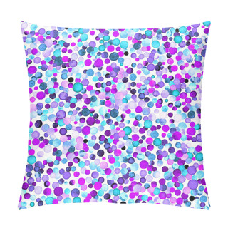 Personality  Watercolor Confetti Seamless Pattern Hand Painted Brilliant Circles Watercolor Confetti Circles Pillow Covers