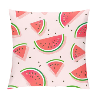 Personality  Watermelons Pattern. Seamless Vector Background. Pillow Covers