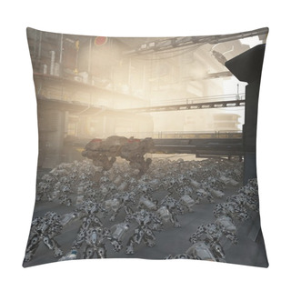 Personality  Urban Pacification - Science Fiction City Scene Pillow Covers