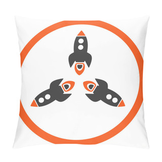 Personality  Rockets Rounded Icon Pillow Covers