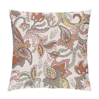 Personality  Paisley Pattern. Ethnic Design. Seamless Background, Vector Illu Pillow Covers