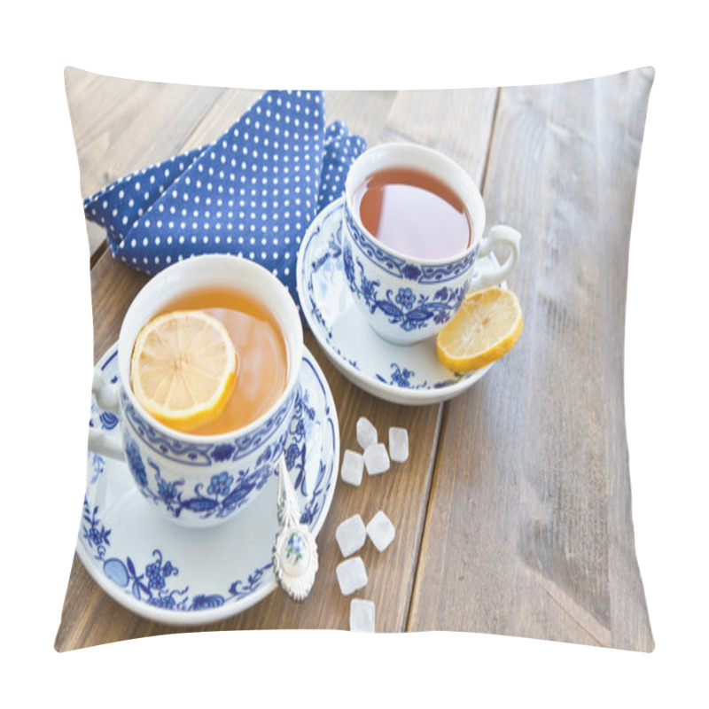Personality  Various Tea In China Cups Pillow Covers