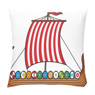 Personality  Viking Ship Pillow Covers