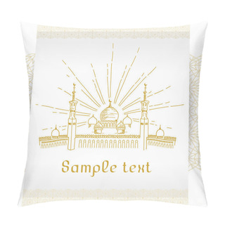 Personality  Silhouette Of Mosque With Minarets  Pillow Covers