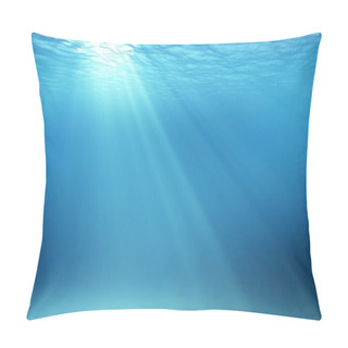 Personality  3d Illustration Underwater Scene With Air Bubbles Floating Up And Sun Shining Pillow Covers
