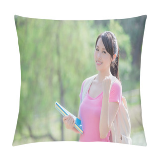 Personality  Woman Showing A Fist Gesture Pillow Covers