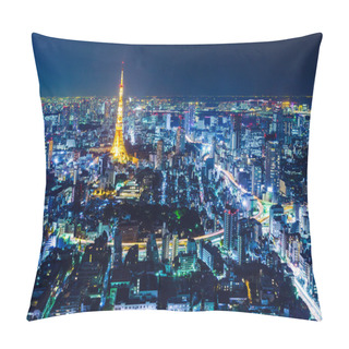 Personality  Tokyo Skyline At Night Pillow Covers