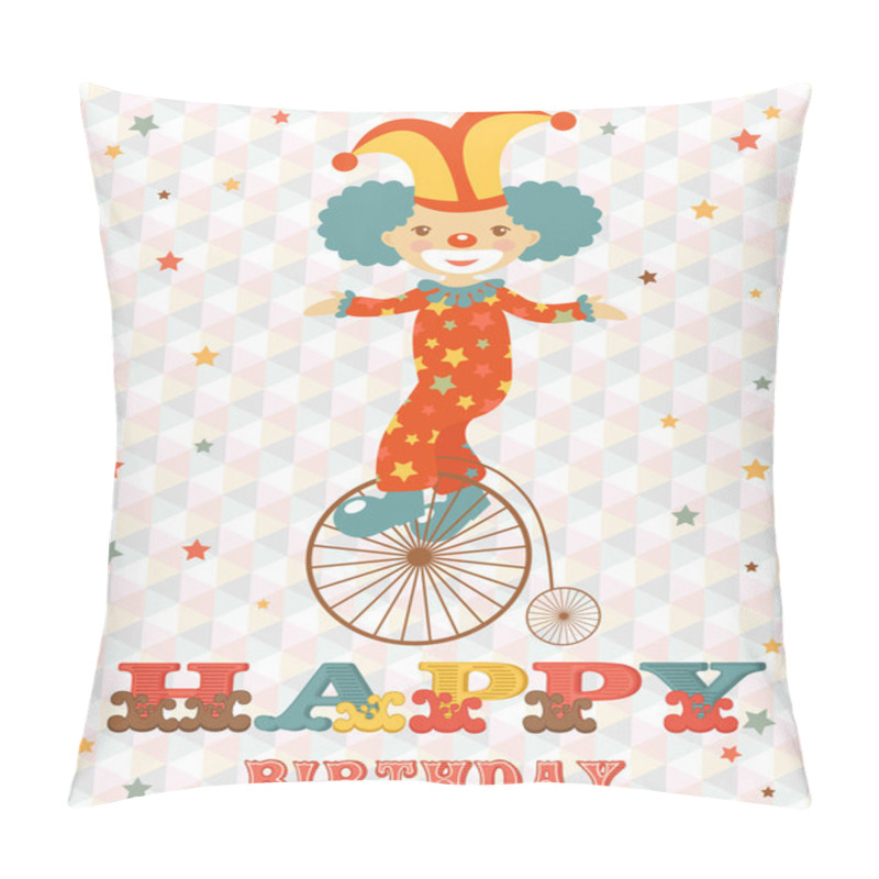 Personality  Birthday card with clown pillow covers