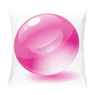 Personality  Vector Illustration. Pink Glossy Circle Web Button. Pillow Covers