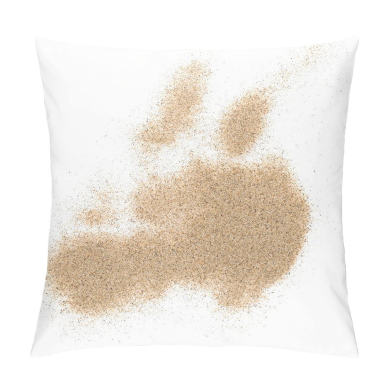 Personality  Pile sand isolated on white background pillow covers