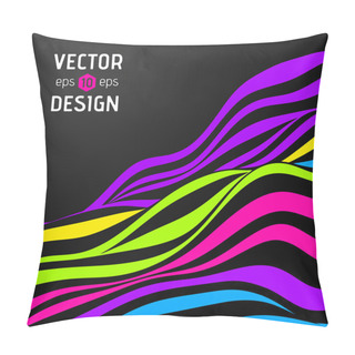 Personality  Vector Abstract Waves Background Pillow Covers