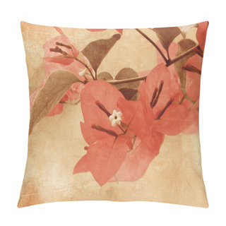 Personality  Bougainvillea - Vintage Flower Background - Digital Oil Painting Pillow Covers