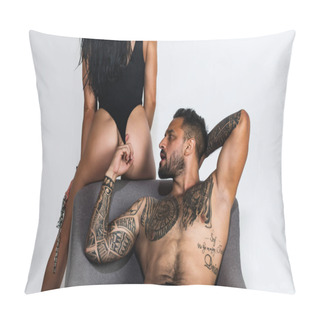 Personality  Loving People, Lovers Feeling Love. Sensual Lovers Undressed. Pillow Covers