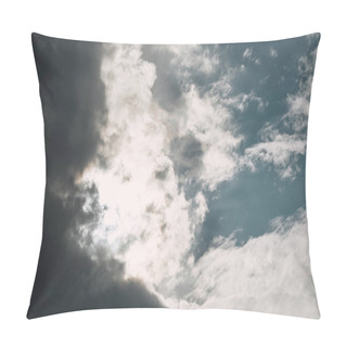 Personality  Full Frame Image Of Cloudy Sky Background Pillow Covers