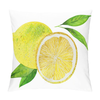 Personality  Lemons With Leaves Pillow Covers