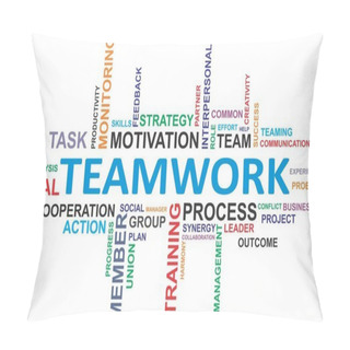 Personality  Word Cloud - Teamwork Pillow Covers