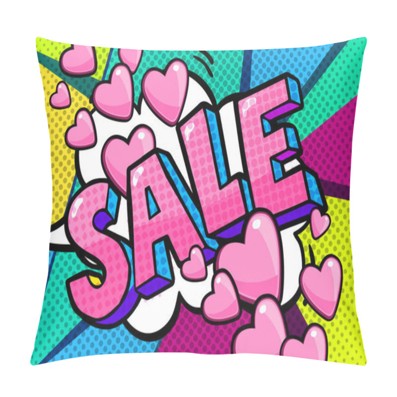 Personality  Sale Message In Pop Art Style Pillow Covers