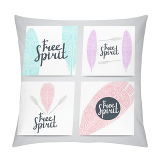 Personality  Aztec Style Feathers Pillow Covers