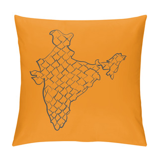 Personality  Map In Vector Pillow Covers