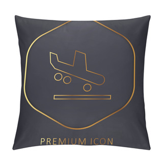 Personality  Arrival Golden Line Premium Logo Or Icon Pillow Covers