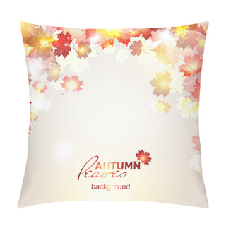 Personality  Vector Illustration Of Beautiful Autumn Background With Sun Rays Pillow Covers