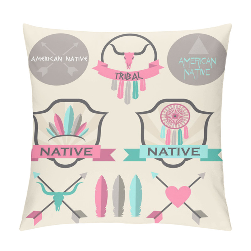Personality  American native labels pillow covers