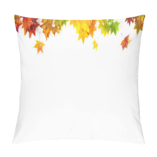 Personality  Autumn Background With Red, Yellow, Orange Maple Leaves Pillow Covers