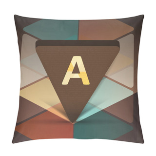 Personality  Vector Icon With Letter A. Pillow Covers
