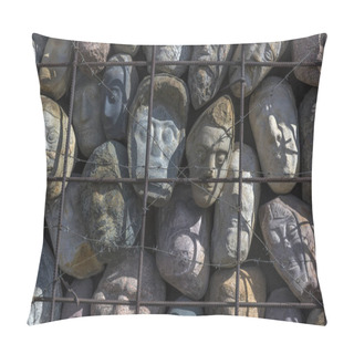 Personality  Memorial To The Victims Of Gulag. Winter. Moscow, Russia Pillow Covers