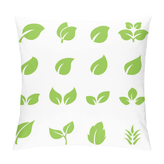 Personality  Leaf Icon Set Pillow Covers