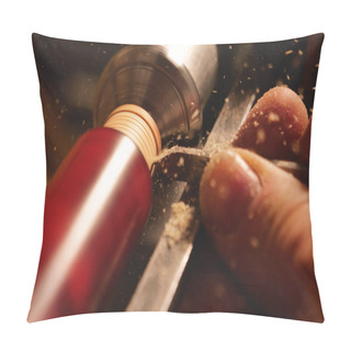 Personality  A Flute Maker Builds Sweet Flutes And Crosspieces, Made Exclusively By Hand And With Precious Wood Or Ivory, In His Own Laboratory. Concept Of: Music, Craftsmanship, Tradition Pillow Covers