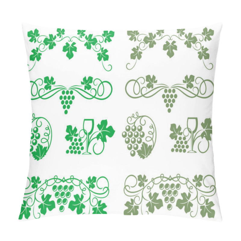 Personality  Grape swirls and elements pillow covers