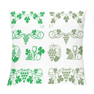 Personality  Grape Swirls And Elements Pillow Covers