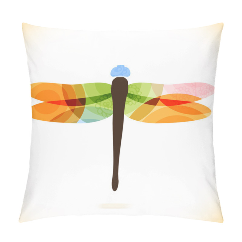Personality  Vector multicolor isolated dragonfly. Beauty insect. Unusual element for gifts, cards, invitations pillow covers