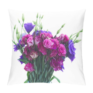 Personality  Bunch  Of  Violet And Mauve Eustoma Flowers Pillow Covers