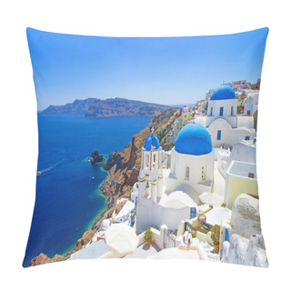 Personality  Architecture Of Oia Village On Santorini Island Pillow Covers