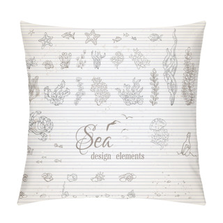 Personality   Set Of Vintage Sea Life Design  Pillow Covers