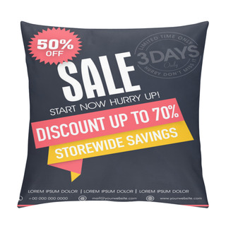 Personality  Limited Time Sale Flyer, Banner Or Template. Pillow Covers