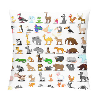 Personality  Lion, Kangaroo, Giraffe, Elephant, Camel, Antelope, Hippo, Tiger, Zebra, Rhinoceros Pillow Covers