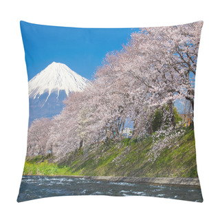 Personality  Mountain Fuji And Blossom Sakura Pillow Covers