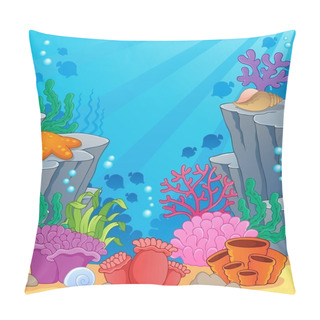 Personality  Image With Undersea Topic 3 Pillow Covers